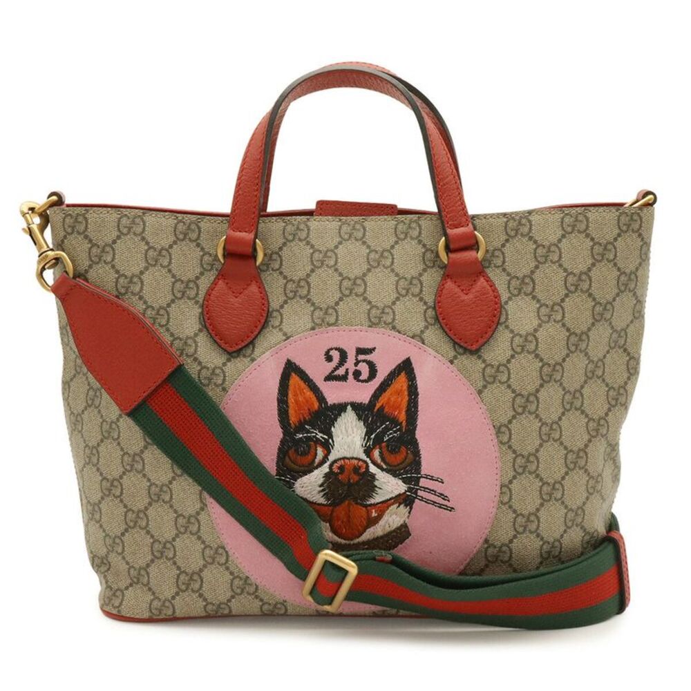 Gucci GG Supreme Bosco Applique 2-way Tote Bag